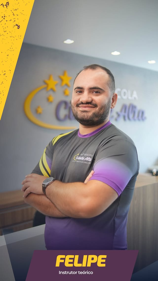 Felipe, Instrutor teórico da Autoescola Cidade Alta