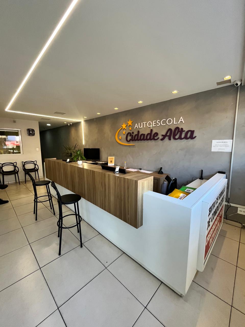 Recepção da Autoescola Cidade Alta em São Pedro