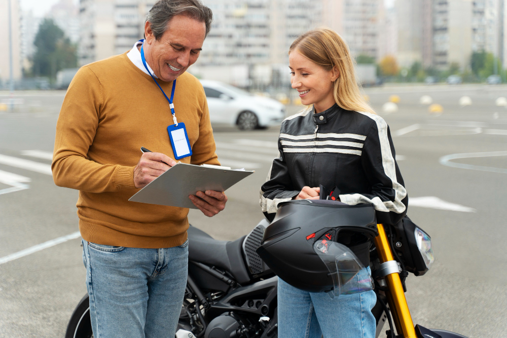 Aula prática para primeira habilitação de moto
